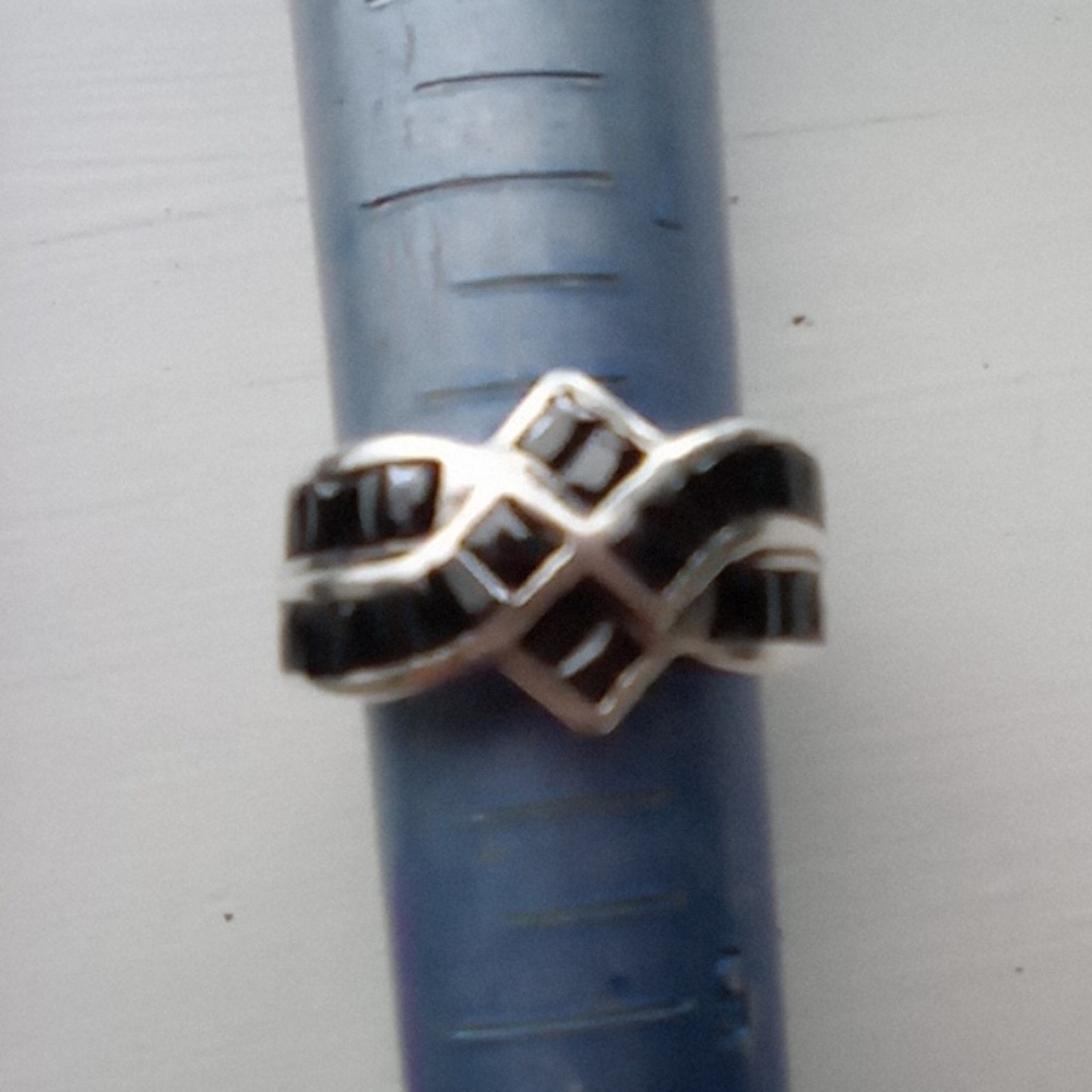 925 Sterling Silver Lapis Square Apprentice Ring. - image 1